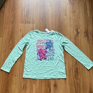 NWT The Children's Place Girls Mint Graphic Long Sleeve Tee‎ Size  XXL (16)